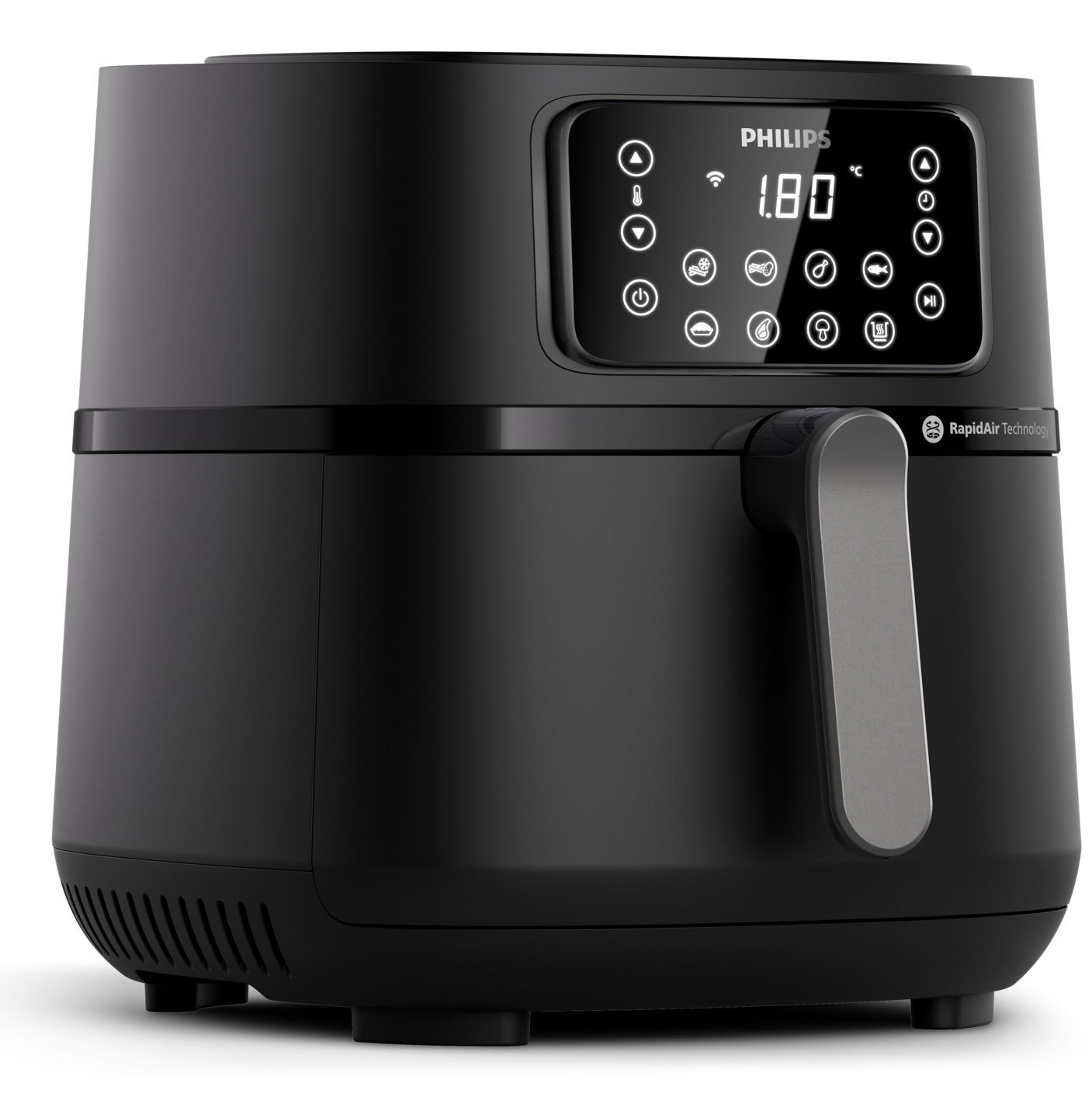 PHILIPS Airfryer 7.2L 16-in-1 funct. WiFi Connected Digital Rapid Air Baking Tray blackbody/dark silver handle