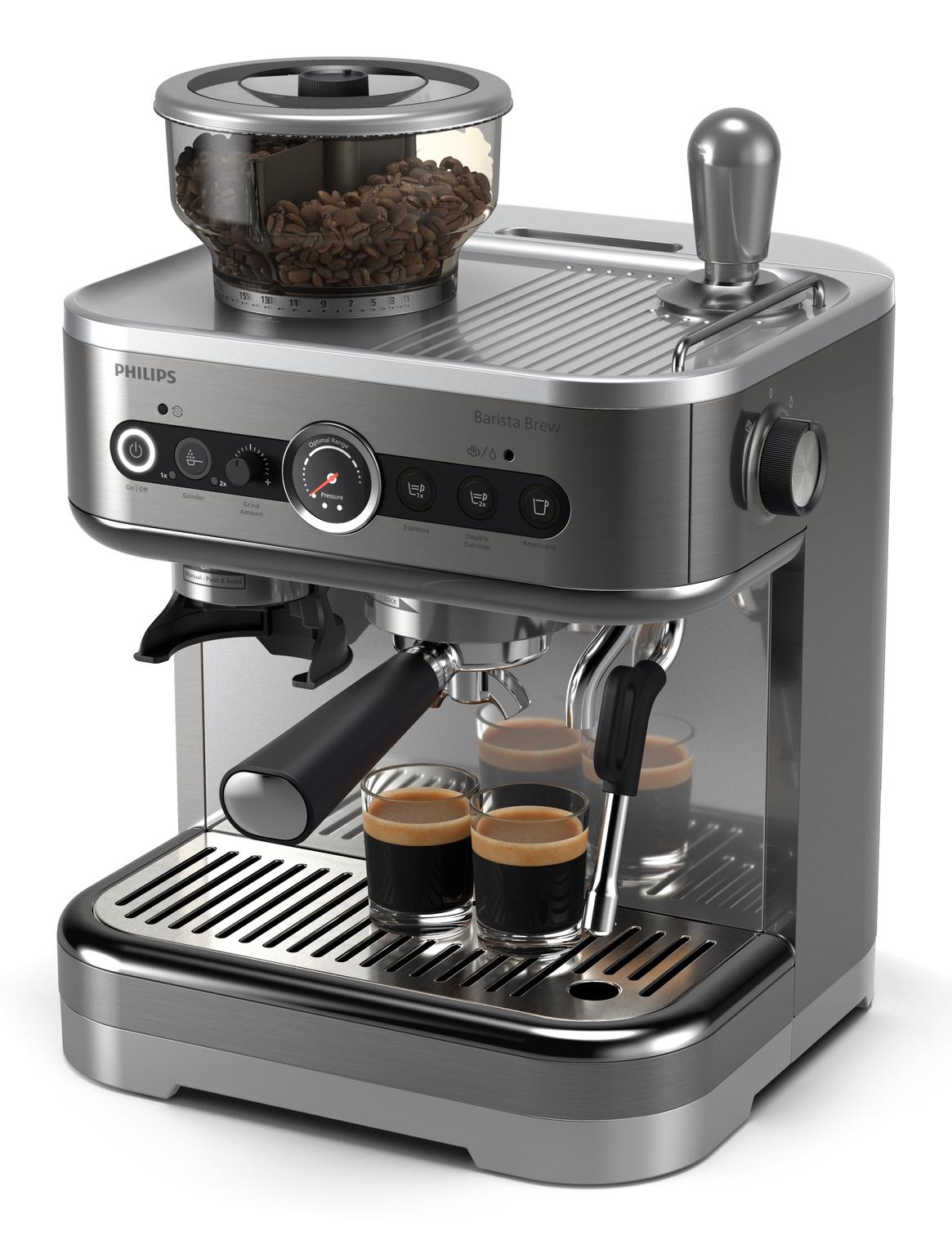 PHILIPS Coffee machine PHI BARISTA BREW SEMI AUTO DUAL SILVER