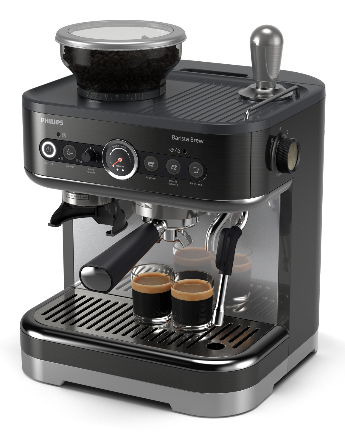 PHILIPS Coffee machine PHI BARISTA BREW SEMI AUTO SINGLE BLACK