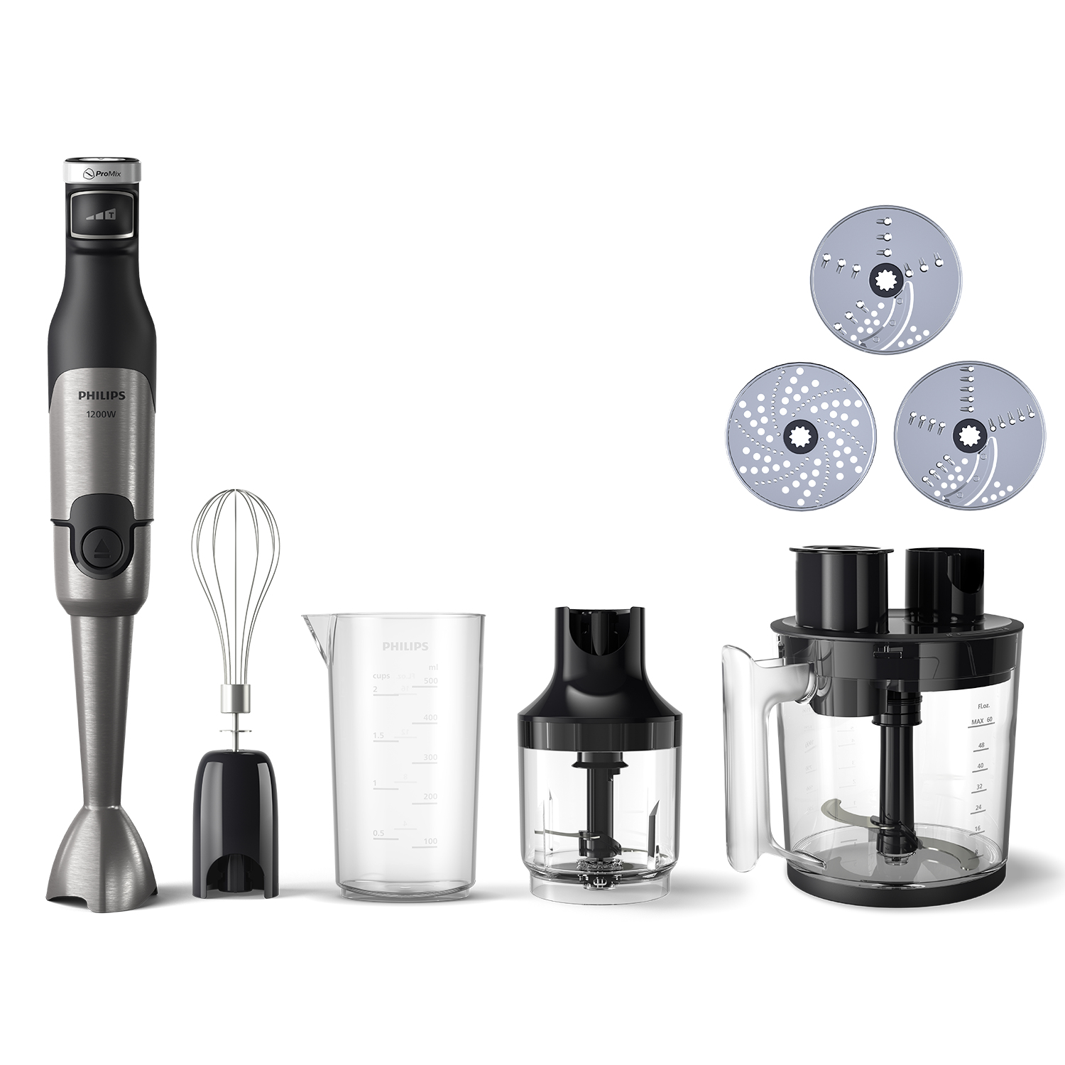PHILIPS Hand blender Handblender 5000 1200W whisk compact chopper 0 5L food processor 17L