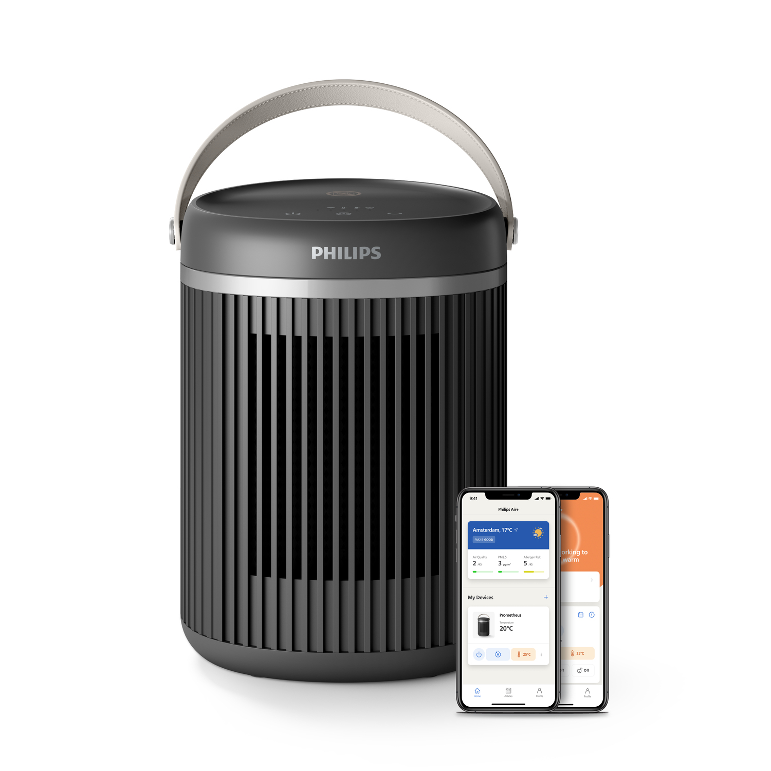 PHILIPS Chauffage soufflant Chauf Souffl CX3120/01, Chauffage connecté Série 3000 Noir, 1500W