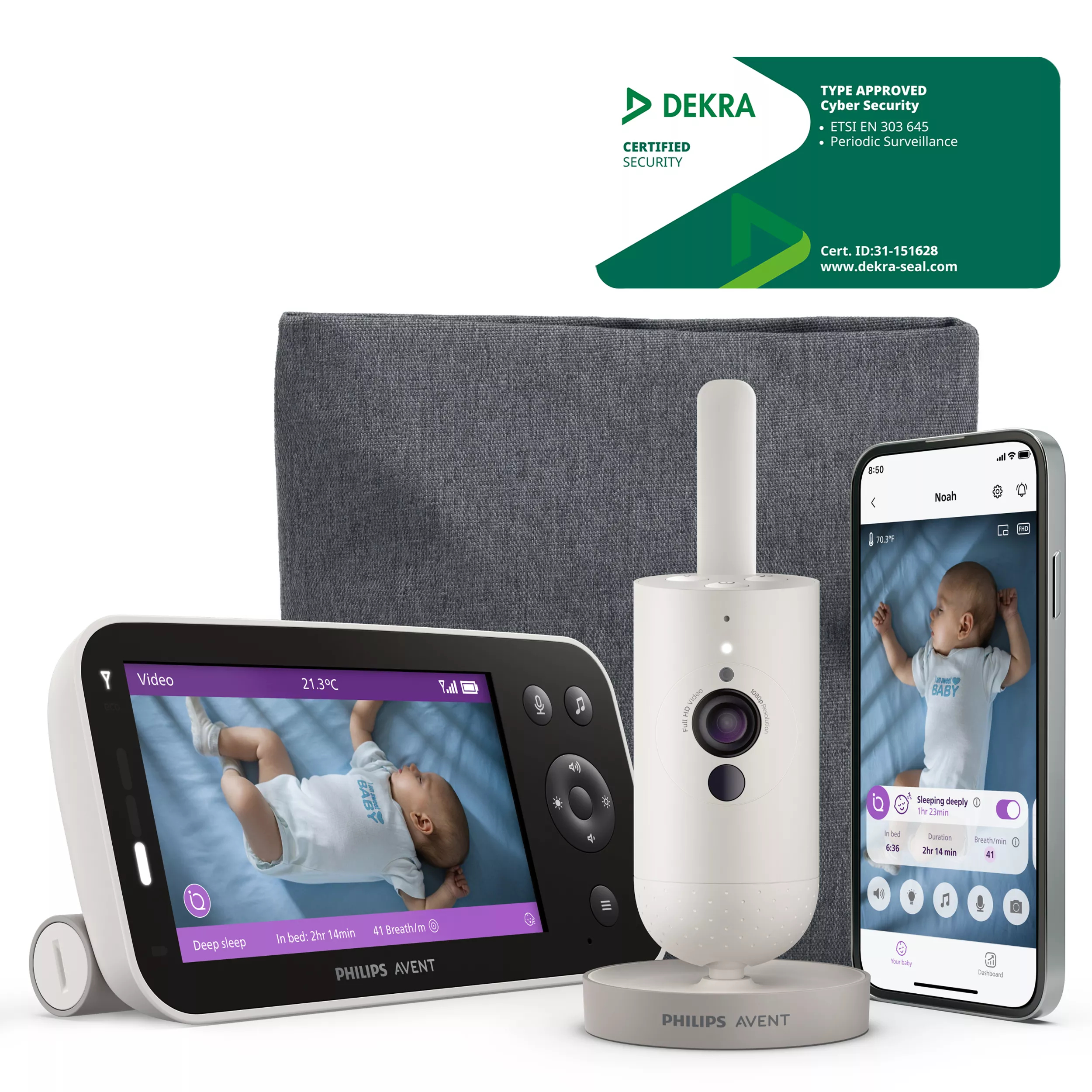 PHILIPS Babyphone Premium Connecté SCD971/26