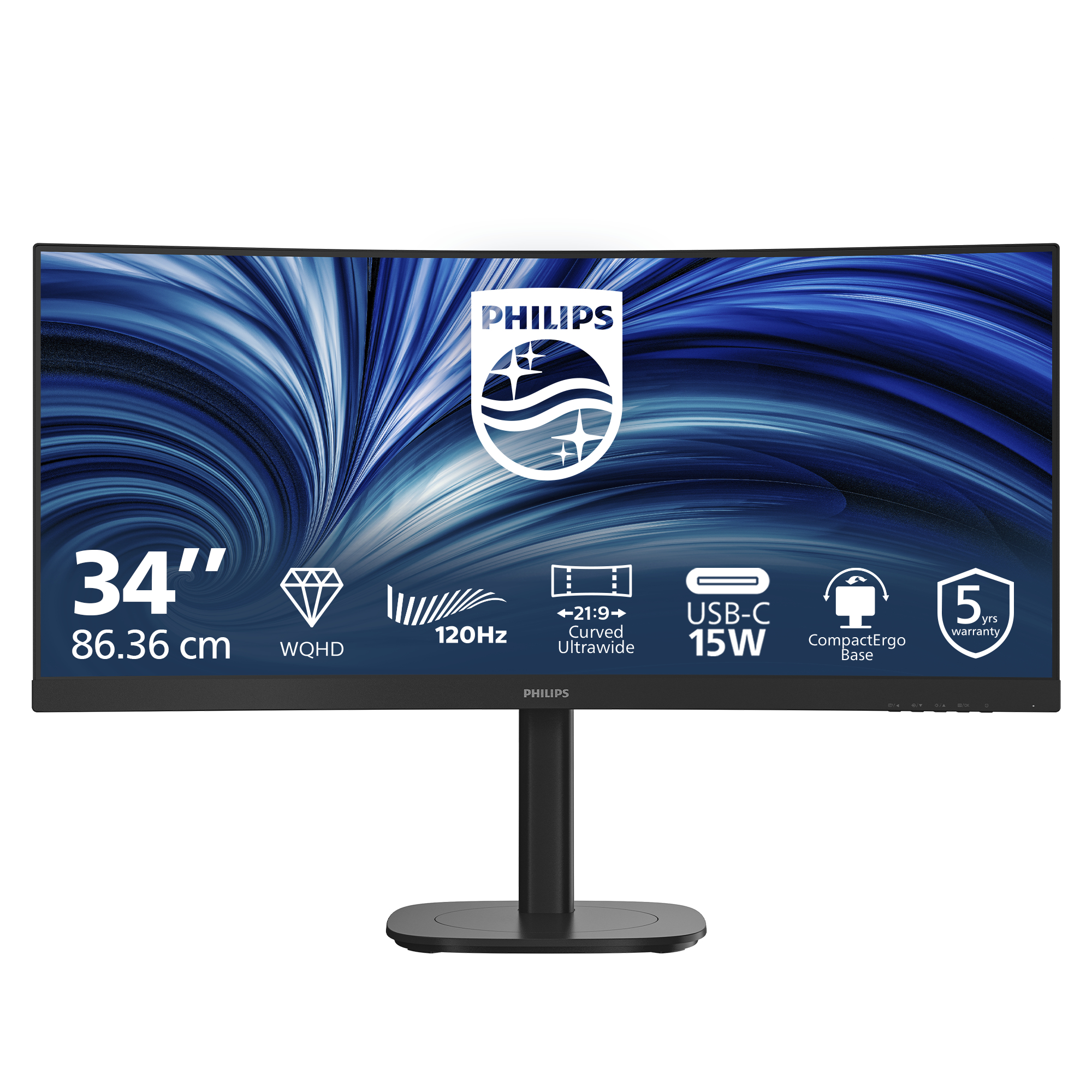 PHILIPS 34B2N3500C 34p 21:9 VA 120Hz 3440x1440 HAS 180mm HDMI 2x 2.1 TMDS DP 1.4