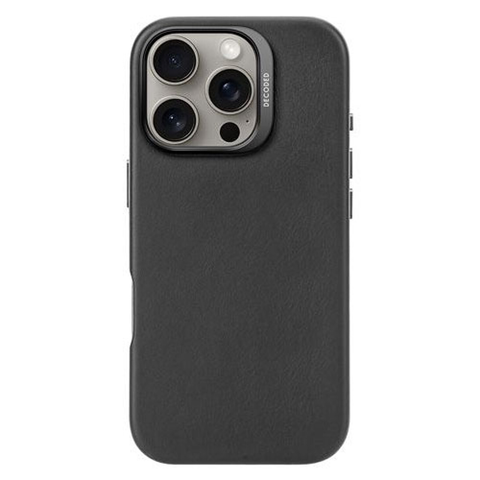 Decoded DECODED Coque en cuir pour iPhone 16 Pro Noir