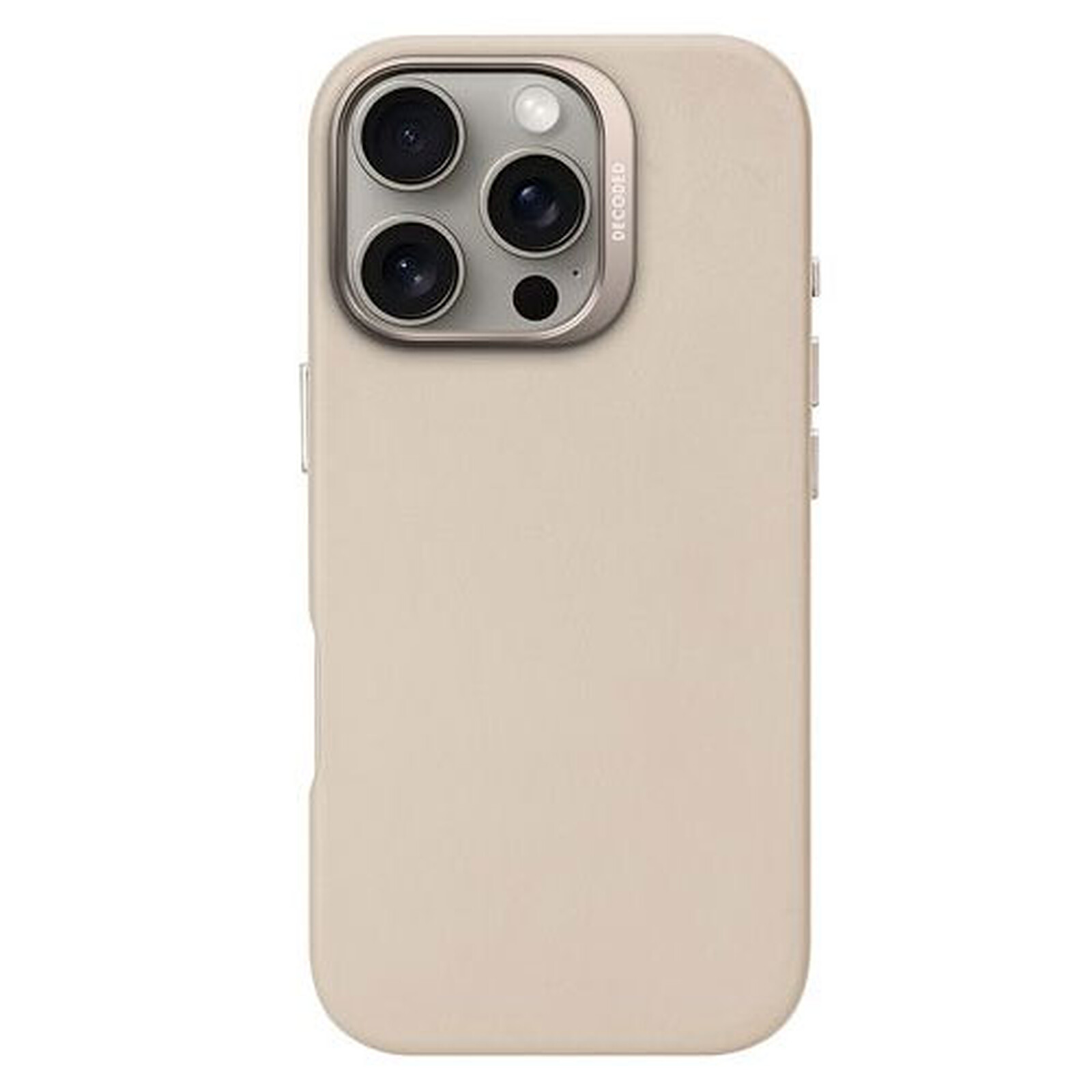 Decoded DECODED Coque en cuir pour iPhone 16 Pro Beige