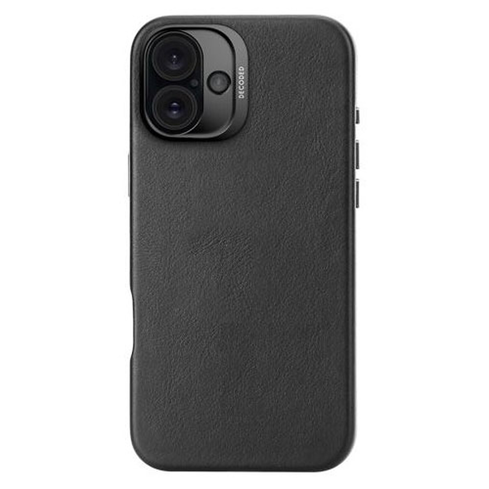 Decoded DECODED Coque en cuir pour iPhone 16 Plus Noir
