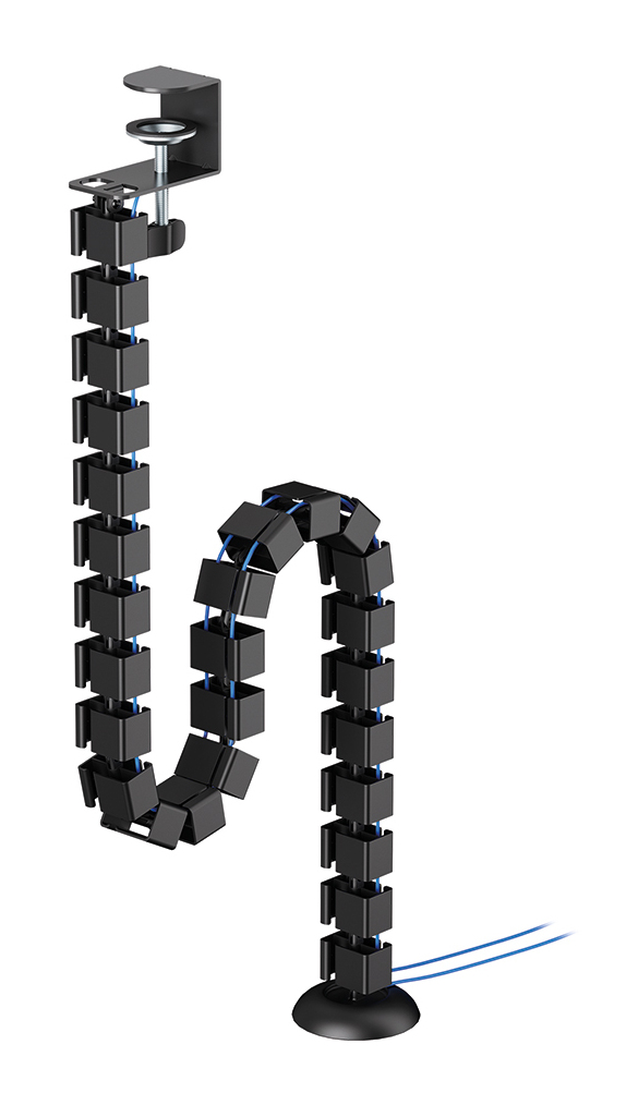 NEOMOUNTS BY NEWSTAR Neomounts Cable Spine Organizer for sit/stand desk frames, clamp mounted, black