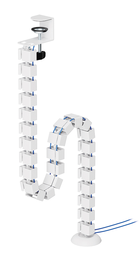 NEOMOUNTS BY NEWSTAR Neomounts Cable Spine Organizer for sit/stand desk frames, clamp mounted, white