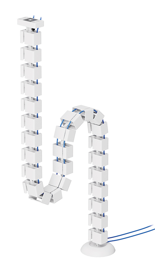 NEOMOUNTS BY NEWSTAR Neomounts Cable Spine Organizer for sit/stand desk frames, magnet mounted, white