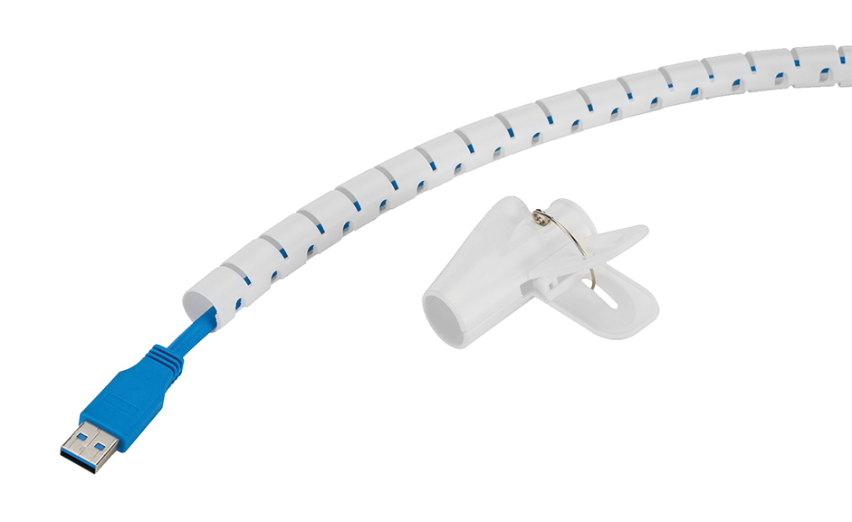 NEOMOUNTS BY NEWSTAR Neomounts Spiral Cable Wrap, Ã¸15 mm., multiple cables, white