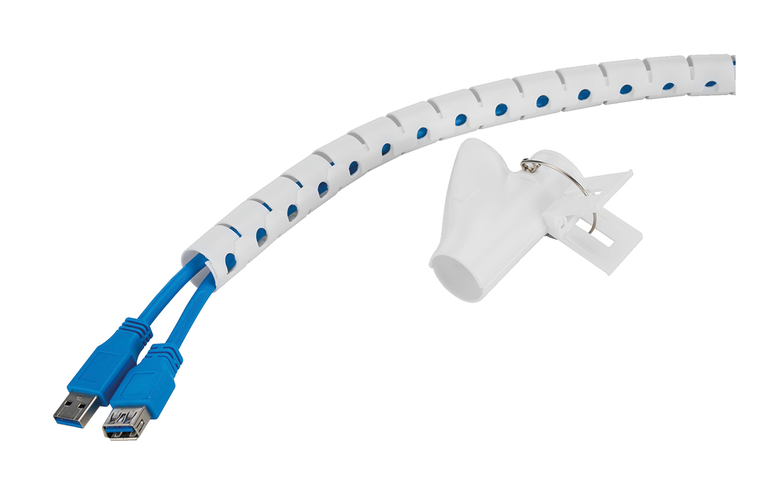 NEOMOUNTS BY NEWSTAR Neomounts Spiral Cable Wrap, Ã¸20 mm., multiple cables, white
