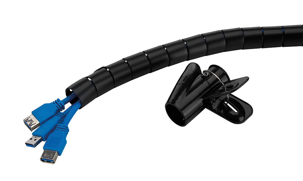 NEOMOUNTS BY NEWSTAR Neomounts Spiral Cable Wrap, Ã¸25 mm., multiple cables, black