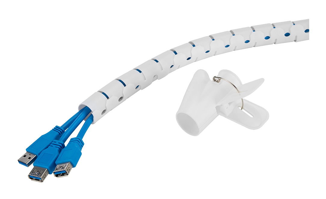 NEOMOUNTS BY NEWSTAR Neomounts Spiral Cable Wrap, Ã¸25 mm., multiple cables, white