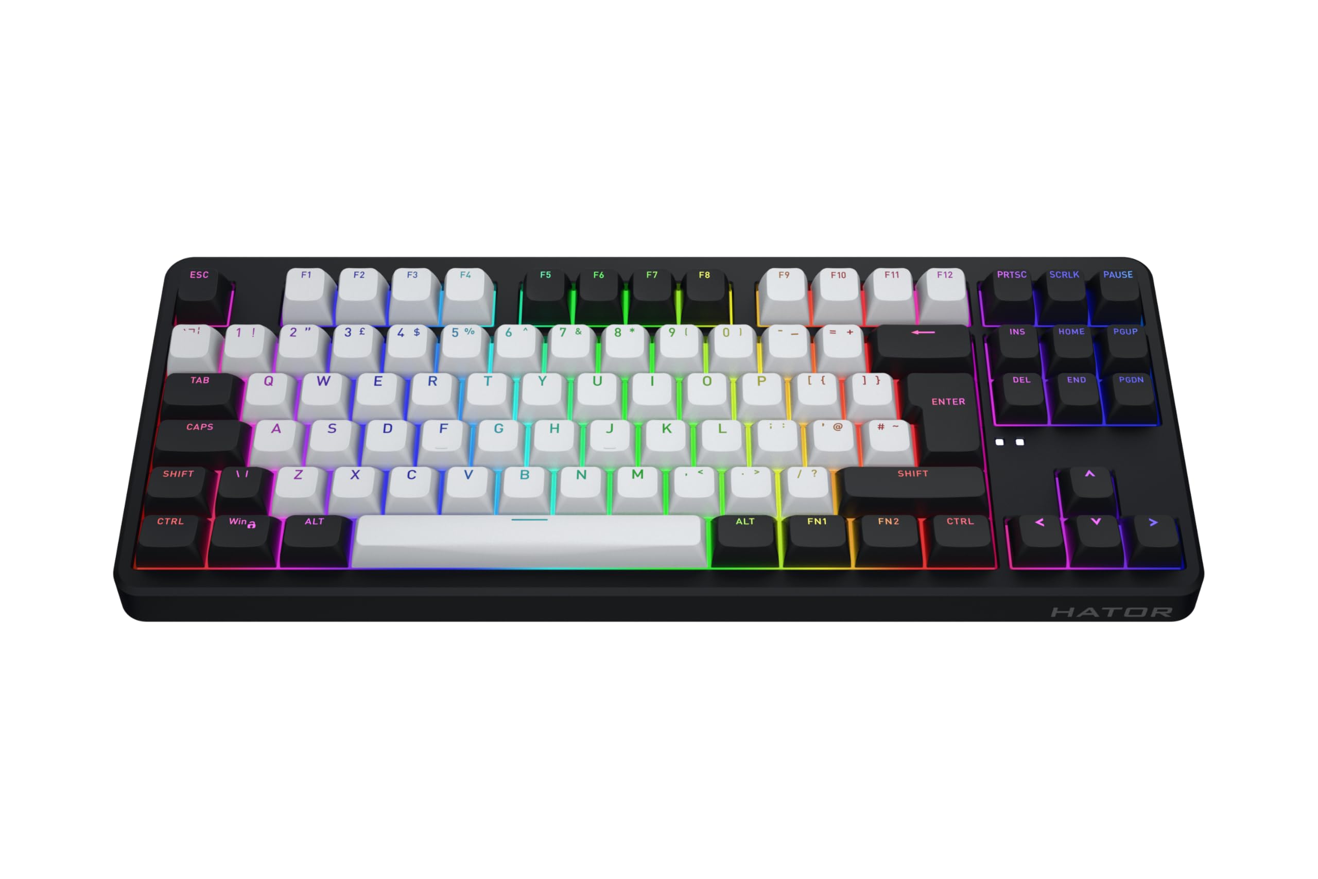 Hator Clavier Gamer sans fil mécanique ( Aurum Linear) Rockfall 3 TKL RGB (Noir)