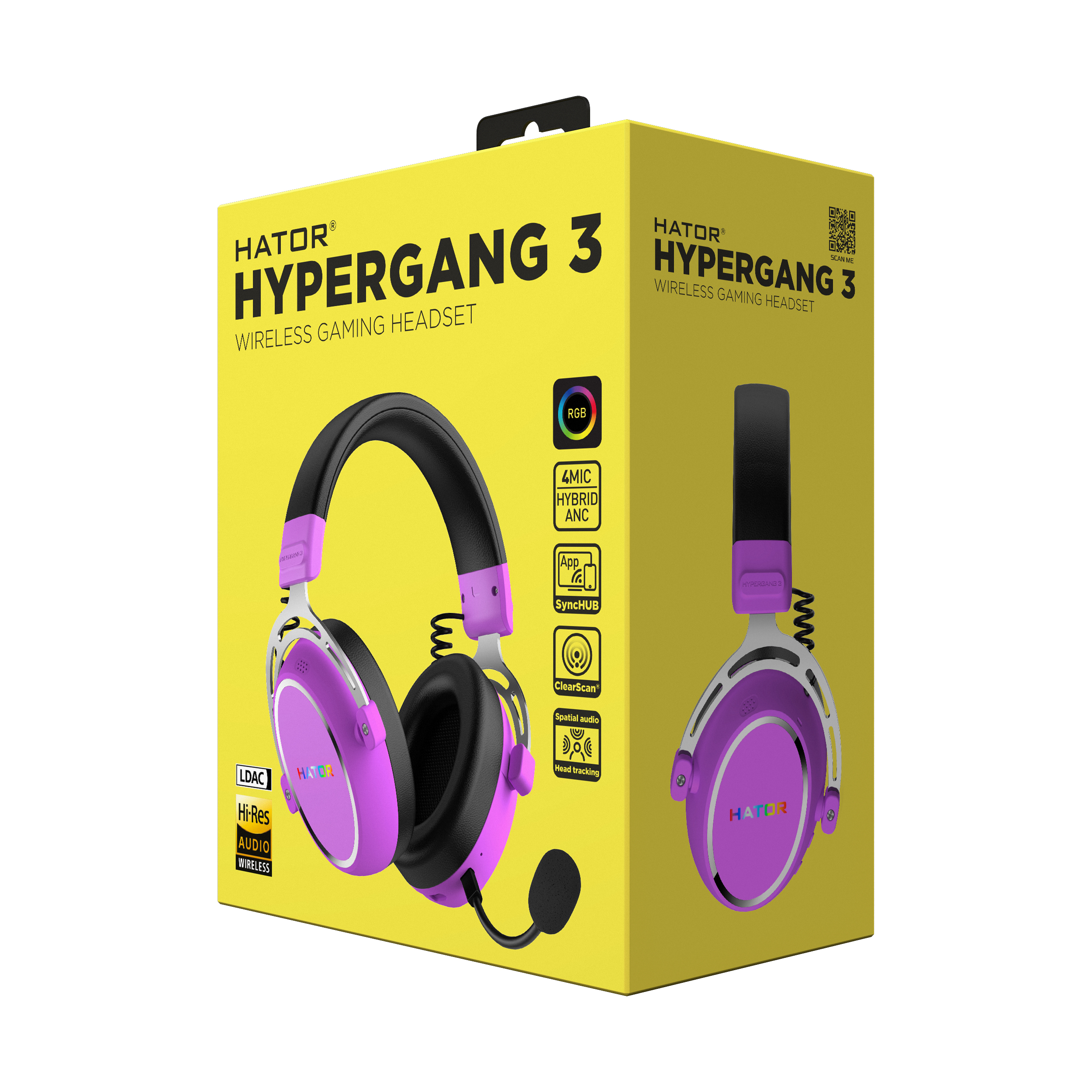 Hator Casque Gamer sans fil Hypergang 3 (Violet)
