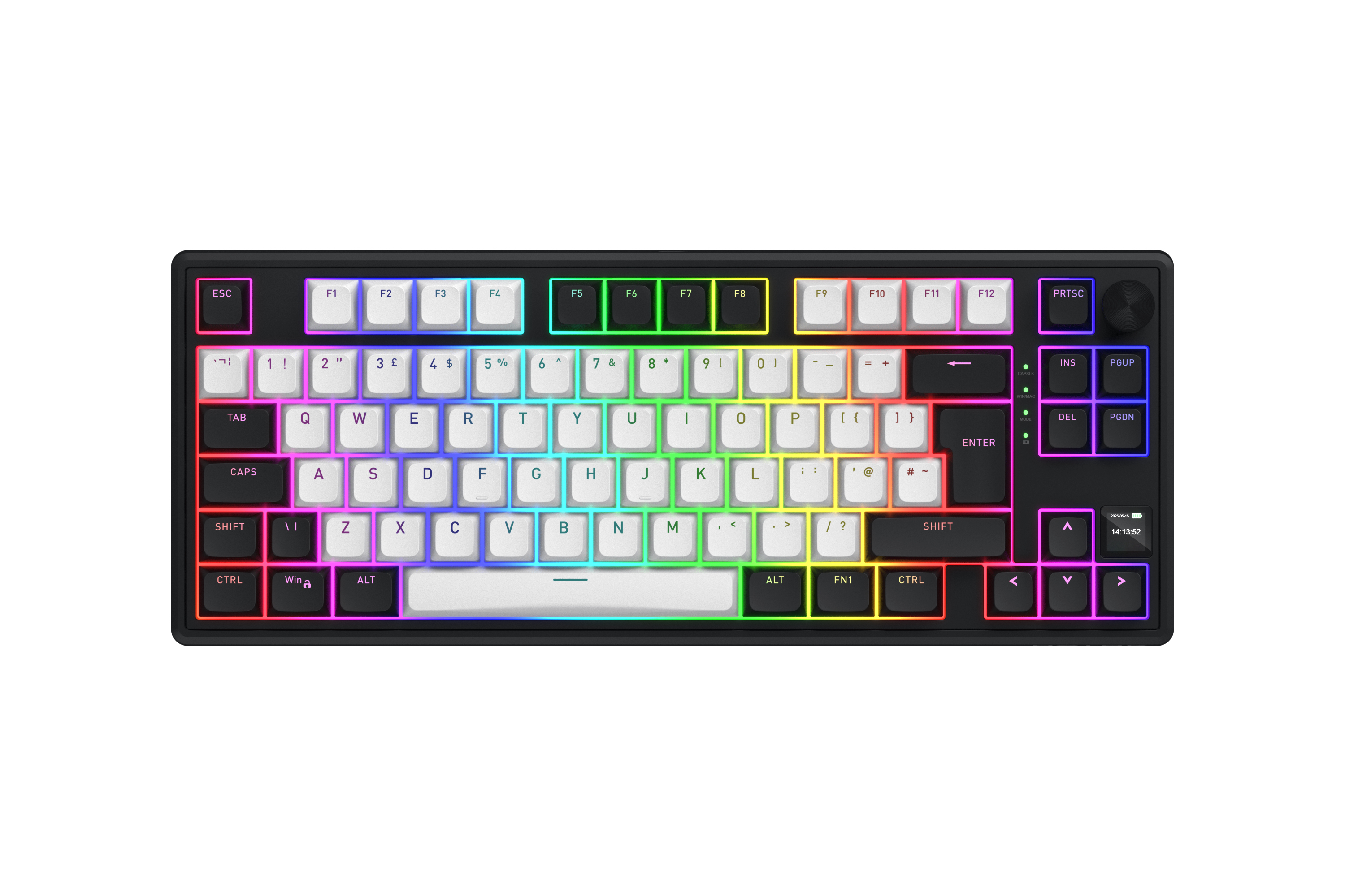 Hator Clavier Gamer sans fil mÃ©canique ( Aurum Linear)  Skyfall 80 Mag Ultima 8K TKL RGB (Noir)