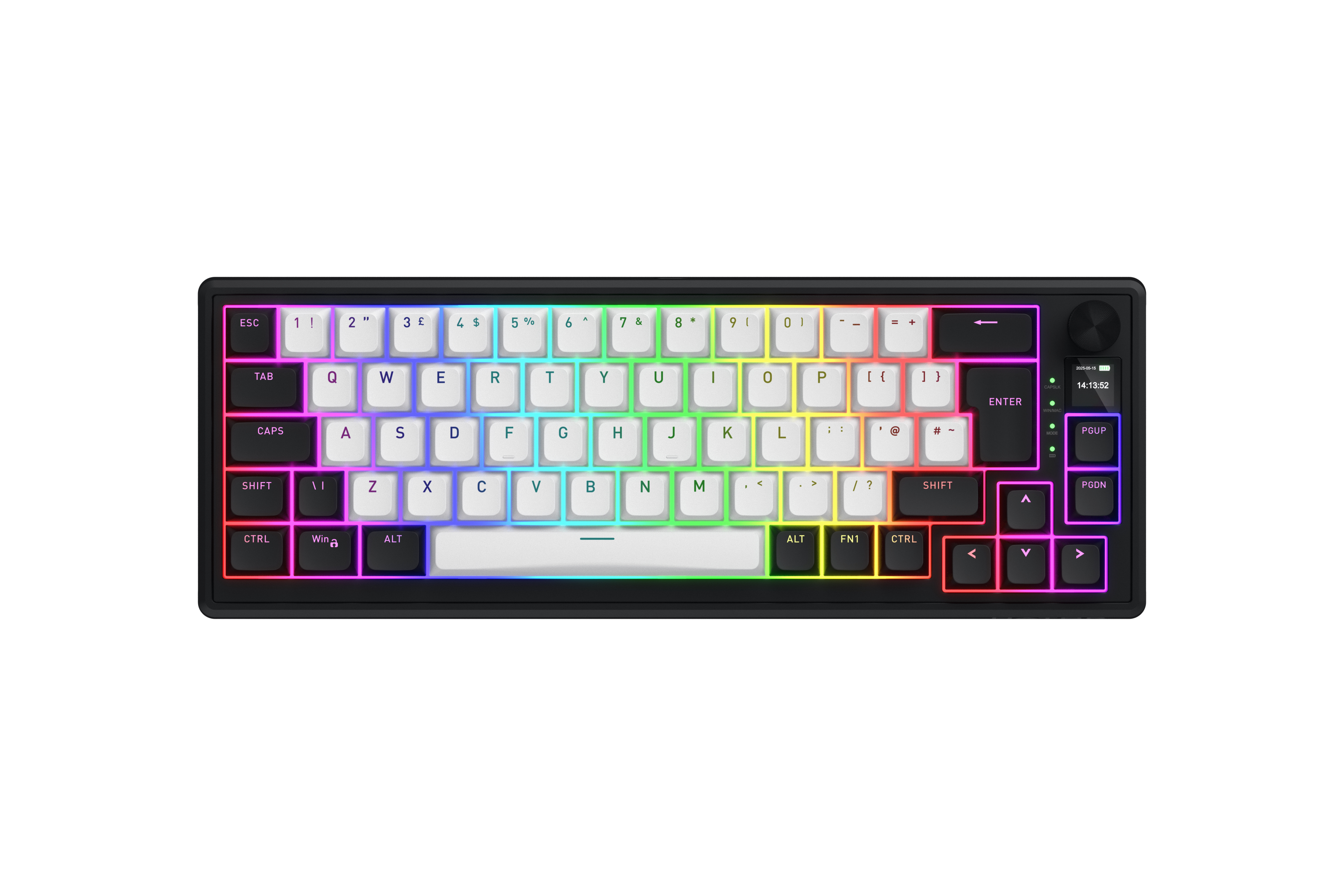 Hator Clavier Gamer sans fil mÃ©canique ( Aurum Linear)  Skyfall 65 TKL RGB (Noir)