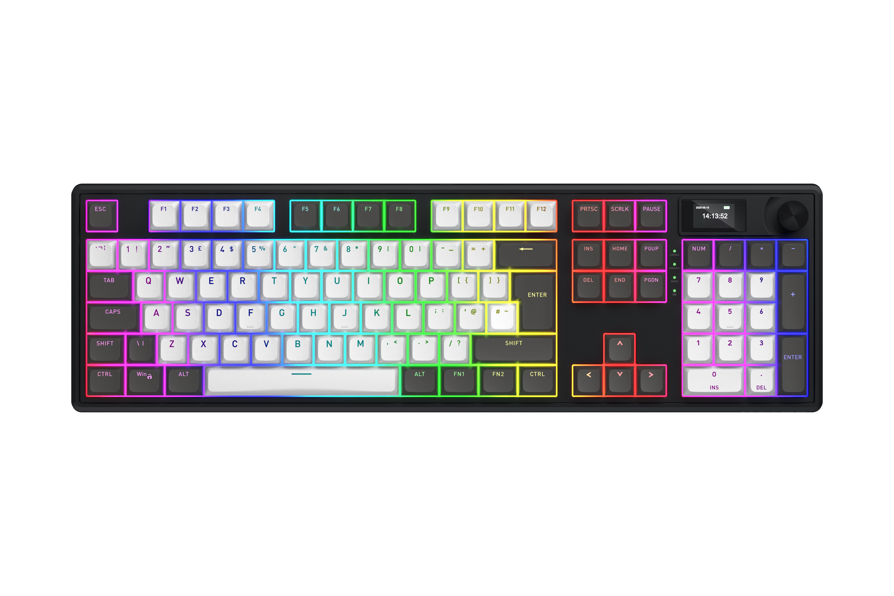 Hator Clavier Gamer sans fil mécanique ( Aurum Linear) Skyfall 100 Pro RGB (Noir)