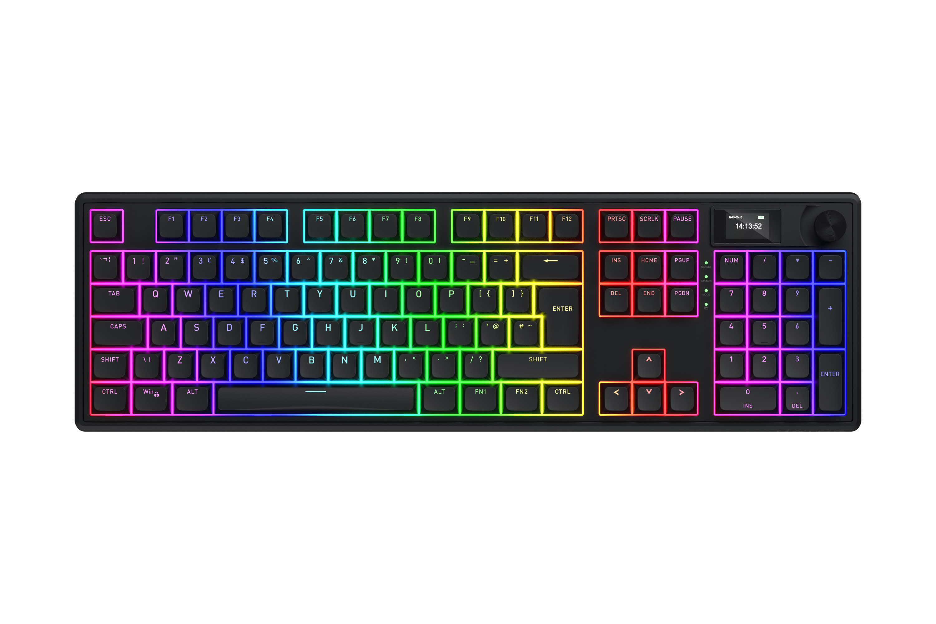Hator Clavier Gamer sans fil mÃ©canique ( Aurum Linear)  Skyfall 100 Pro RGB (Noir)