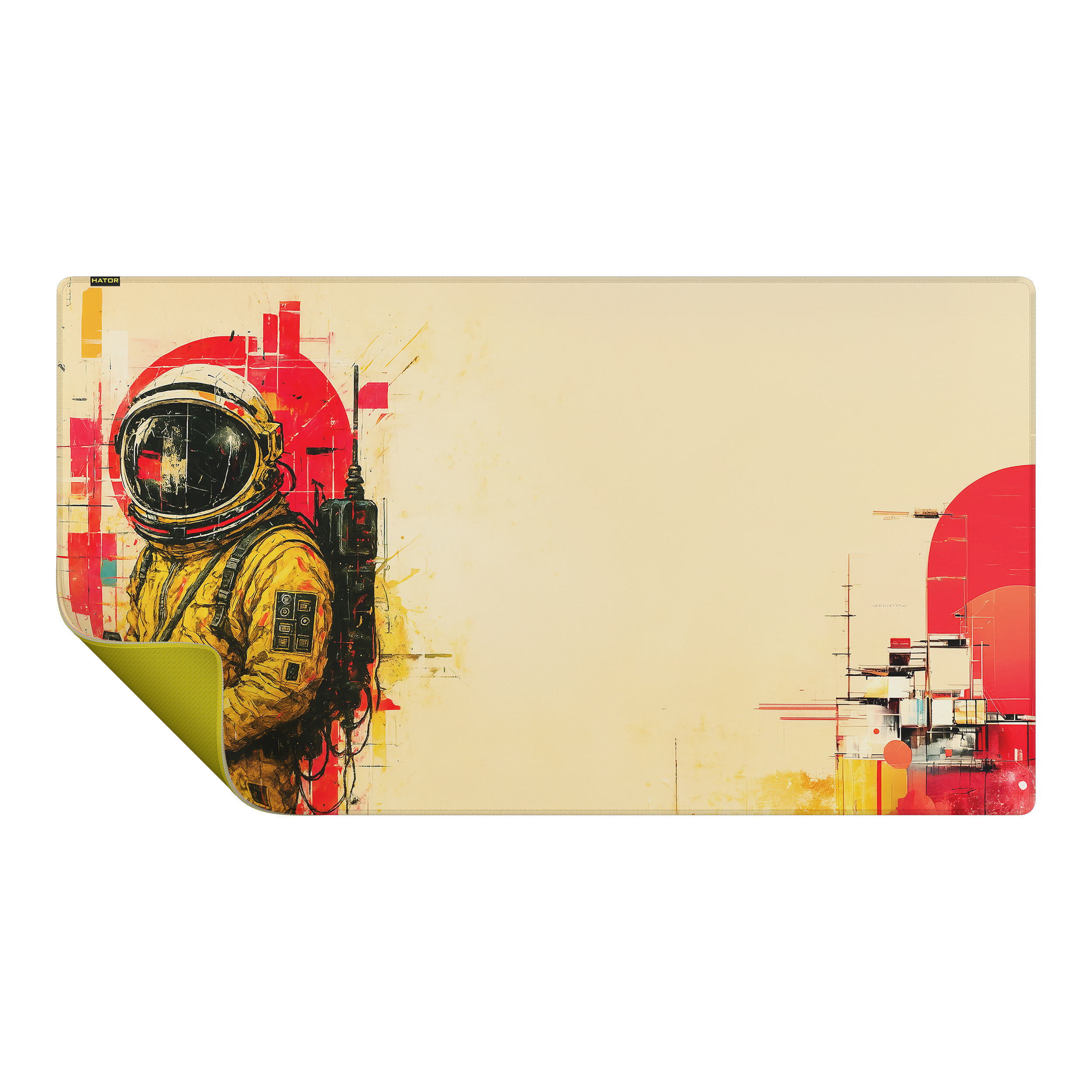 Hator Tapis de Souris  Tonn Evo Astronaut - Taille 3XL (Jaune)