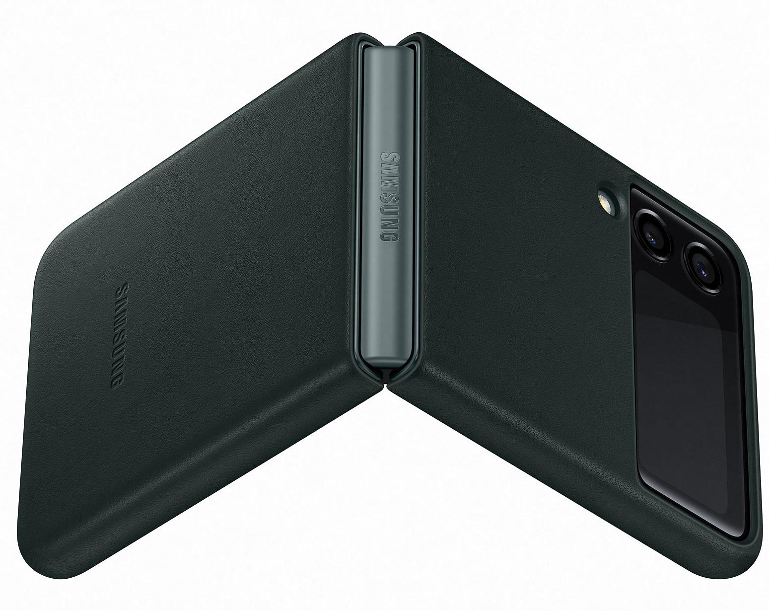 SAMSUNG Coque Z Flip 3 Cuir vert
