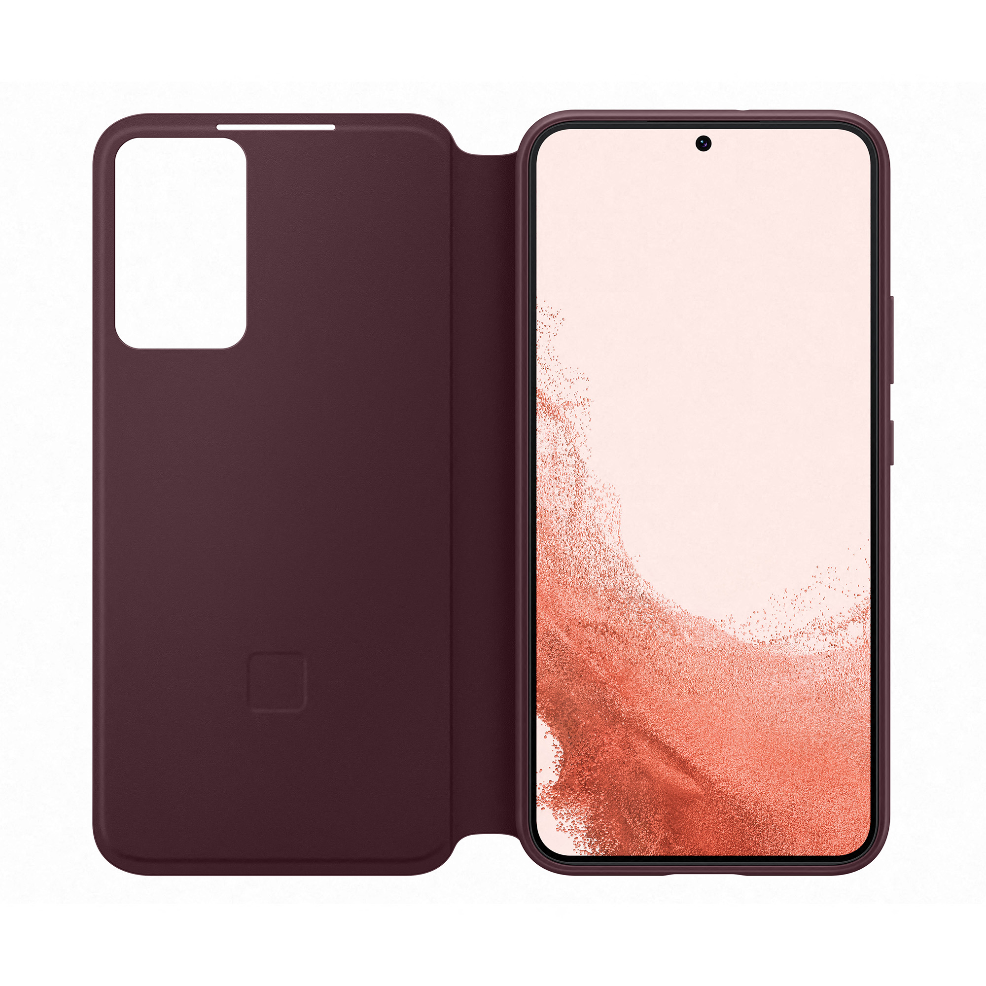 SAMSUNG Coque Smart Clear View S22+ Bordeaux