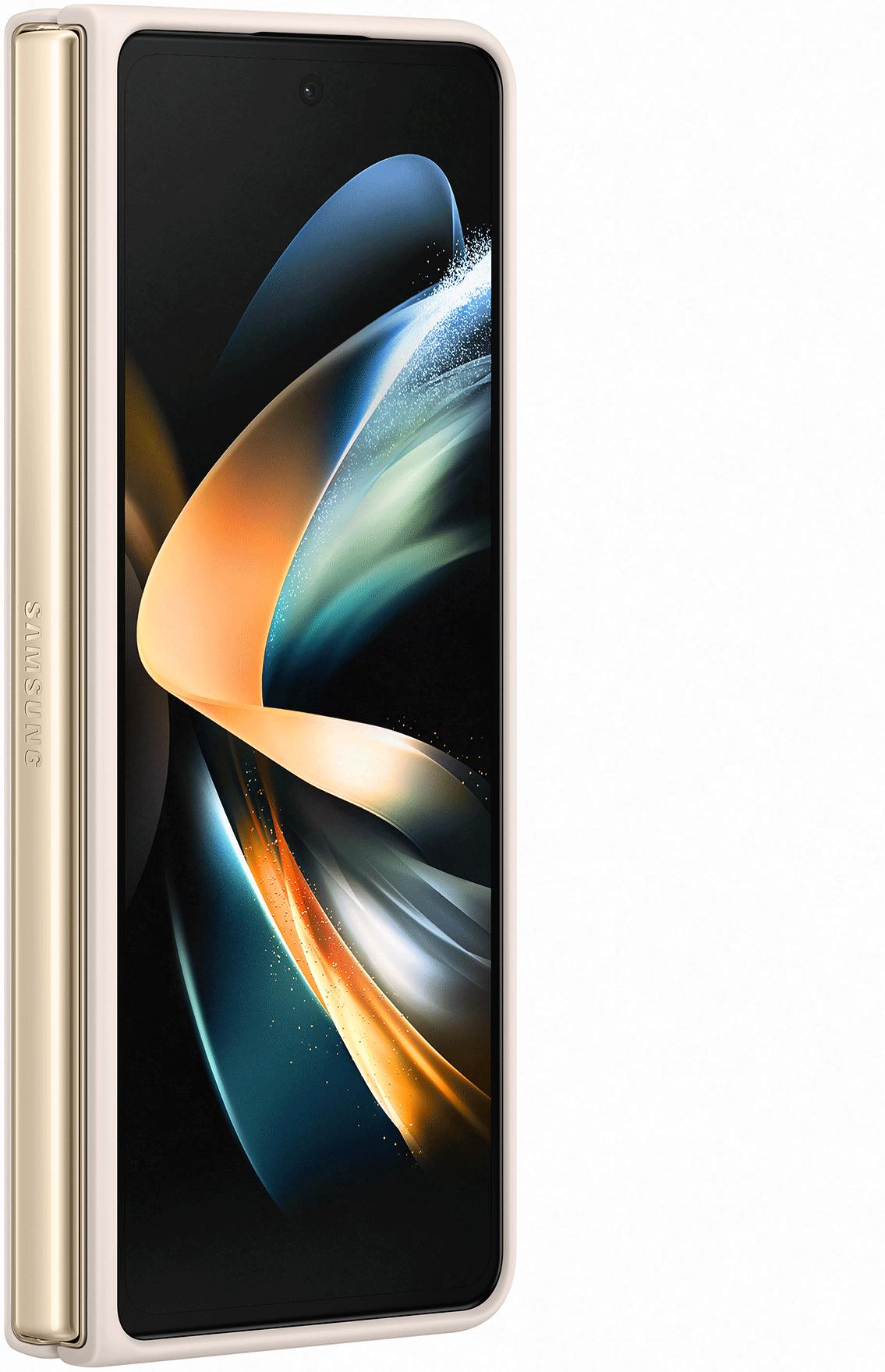 SAMSUNG Coque fine avec rabat Ivoire Pour Galaxy Z Fold4