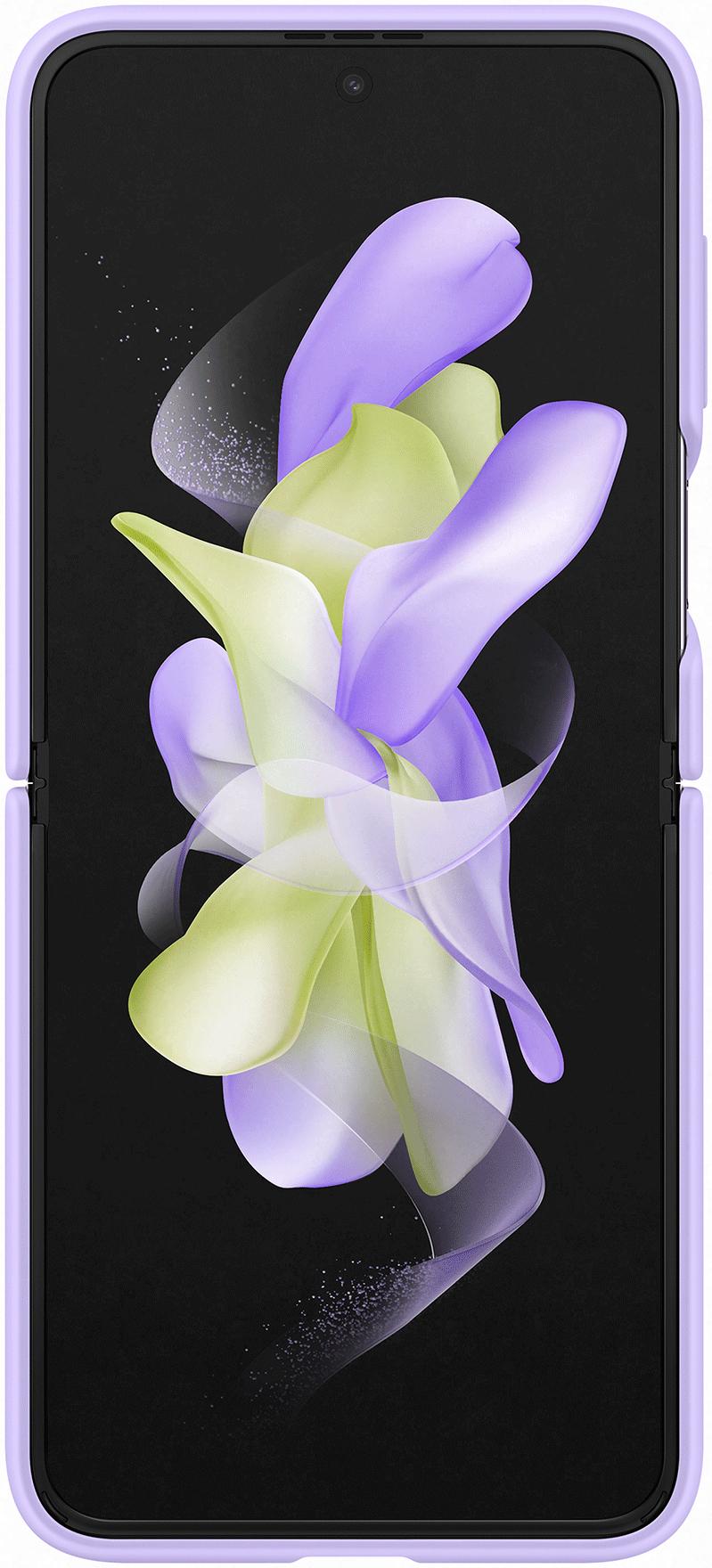 SAMSUNG Coque Silicone avec Anneau Lavande Pour Galaxy Z Flip4