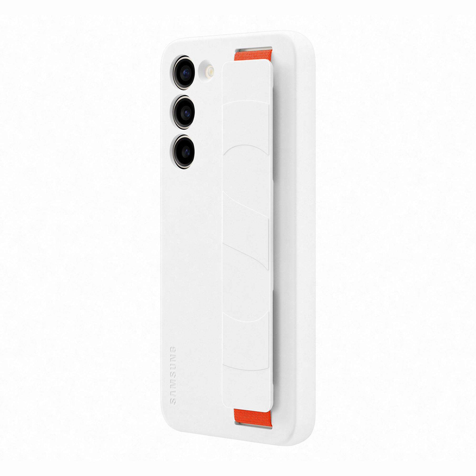 SAMSUNG Coque Silicone avec lanière S23+ Blanc