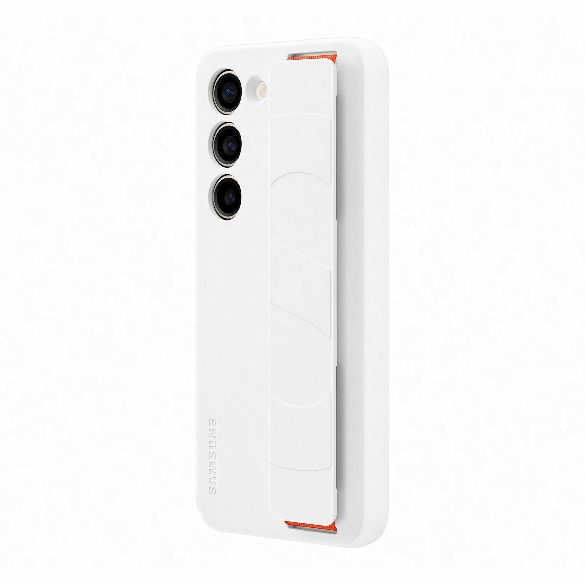 SAMSUNG Coque Silicone avec lanière S23 Blanc