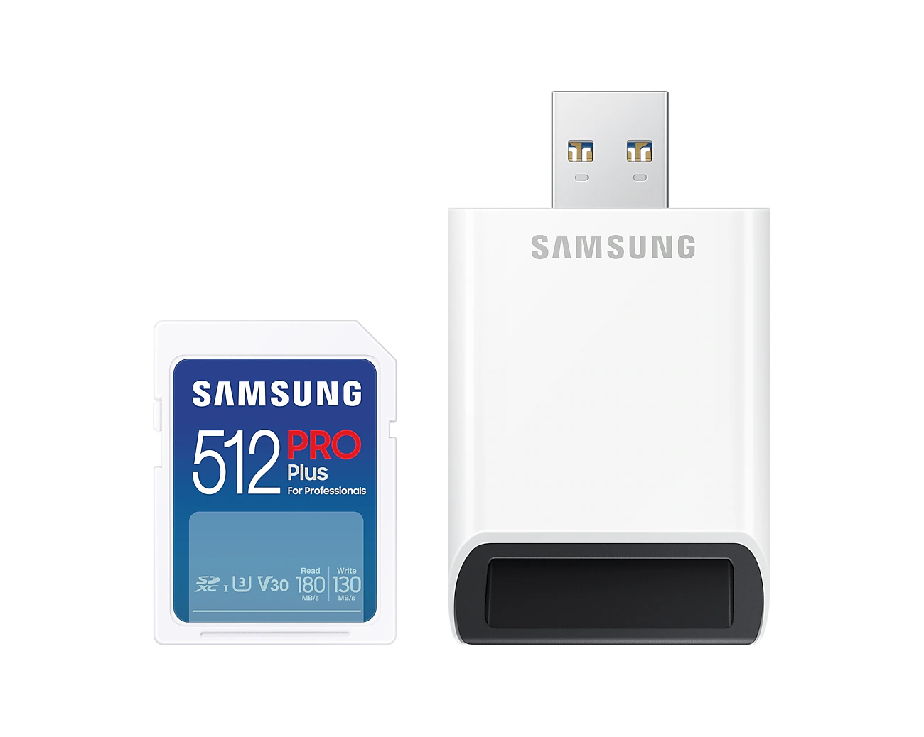 SAMSUNG SD Card 512GB  SDXC PRO Plus (2023)(CL10) Reader retail