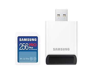 SAMSUNG SD Card 256GB  SDXC PRO Plus (2023)(CL10) Reader retail