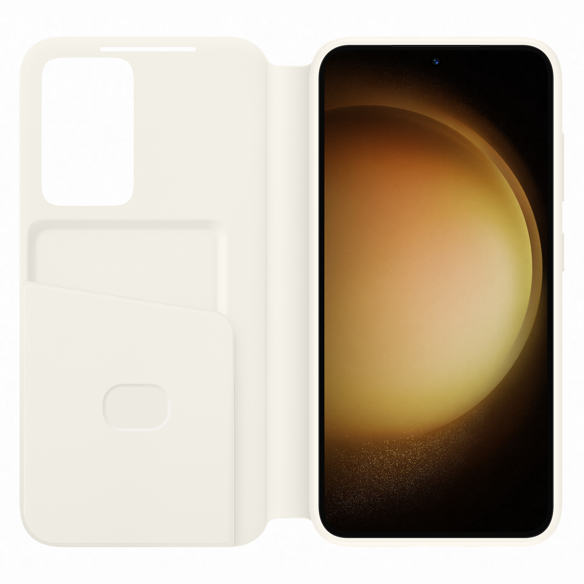 SAMSUNG Etui Smart View avec porte-carte S23 Blanc