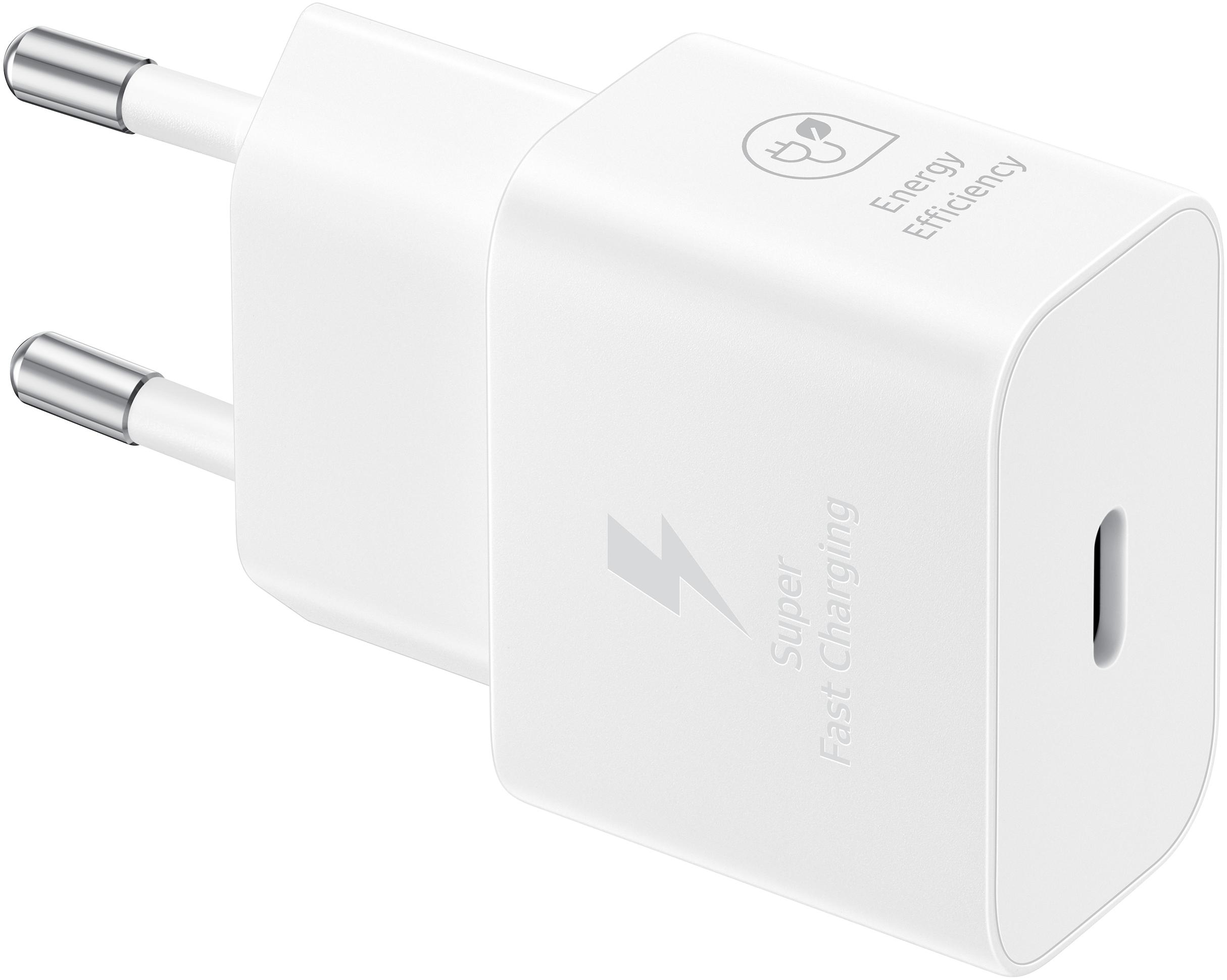 SAMSUNG Chargeur secteur RAPIDE 25W, Port USB Type C Blanc