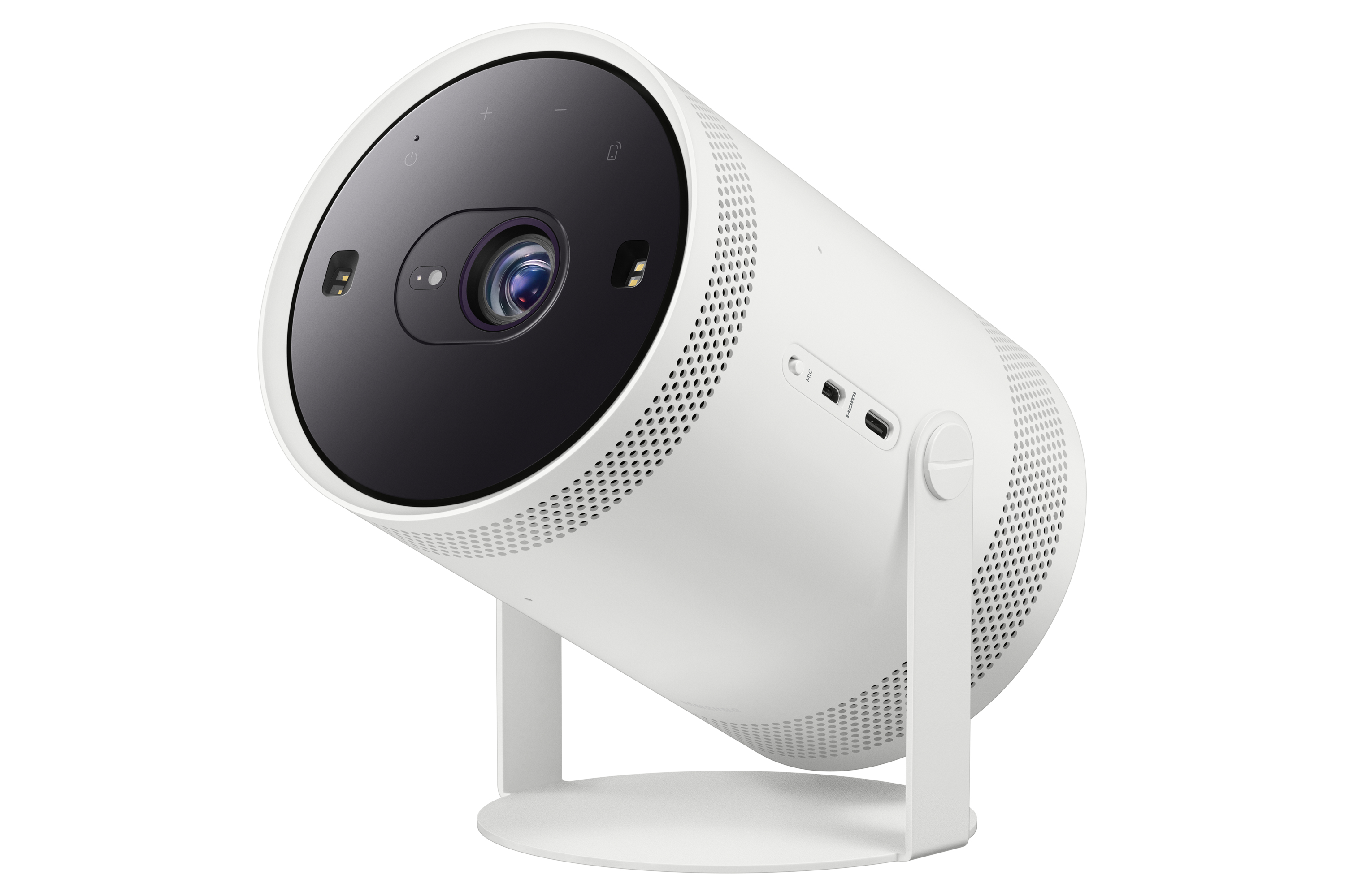 SAMSUNG (1920x1080) Samsung Freestyle SP-LFF3CLA DLP LED 16:9 230-Lumen USB-C Wi-Fi Speaker Full HD White