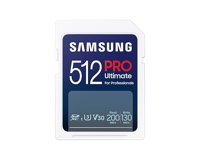 SAMSUNG SD Card 512GB  SDXC PRO Ultimate (CL10) Reader retail