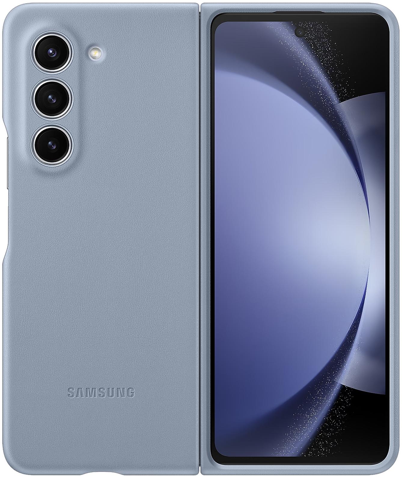 SAMSUNG Coque Simili cuir Z Fold 5 Bleu