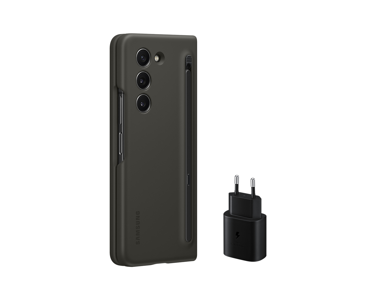 SAMSUNG Starter Pack pour Galaxy Z Fold5 Coque avec S Pen intégré + base secteur 25W Col