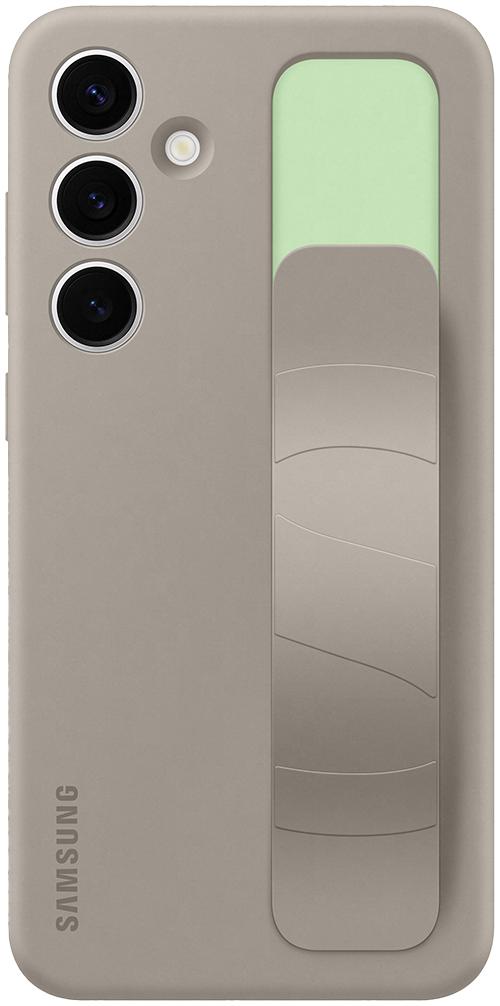 SAMSUNG Coque silicone avec lanière pour Galaxy S24+ Taupe