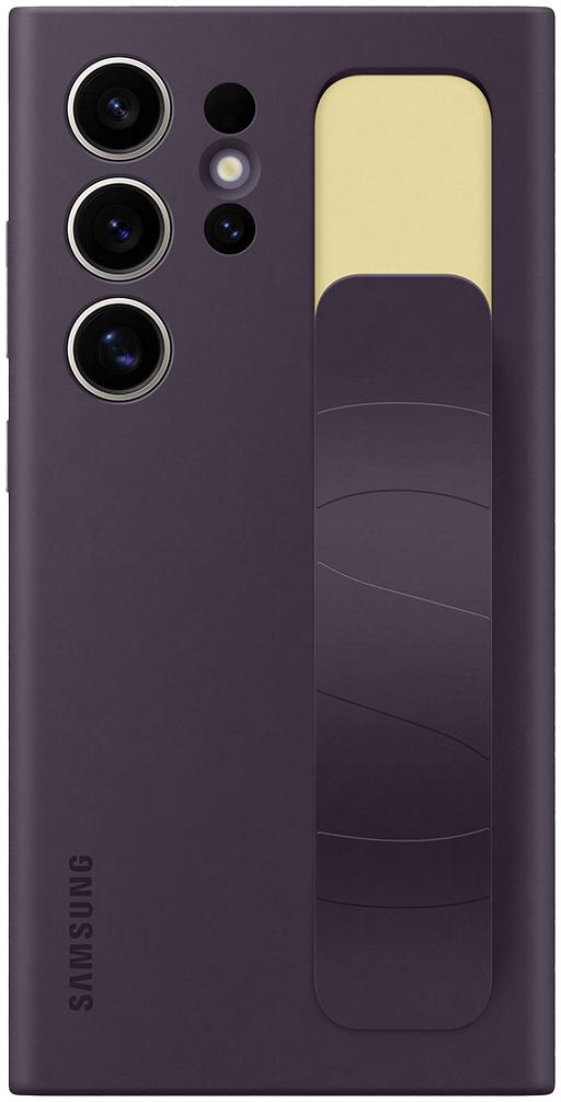 SAMSUNG Coque silicone avec lanière pour Galaxy S24 Ultra Violet Foncé