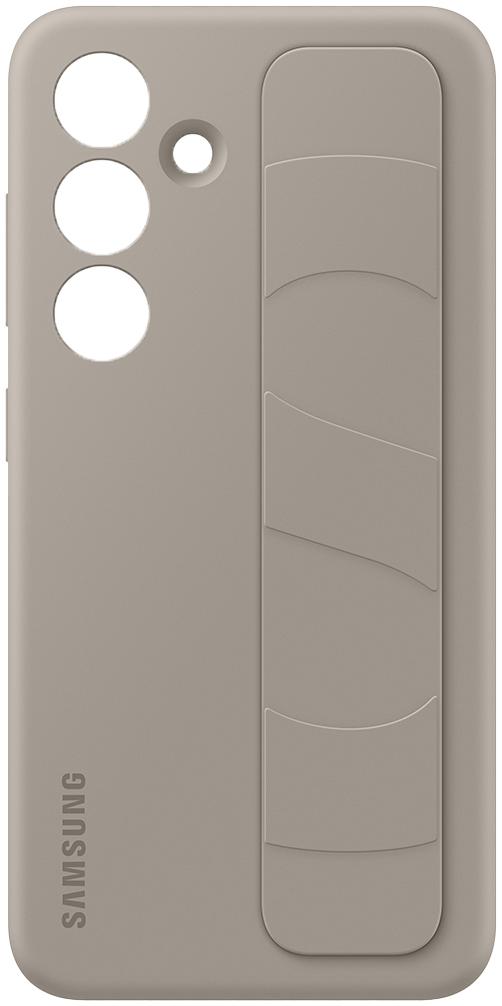 SAMSUNG Coque silicone avec lanière pour Galaxy S24 Taupe