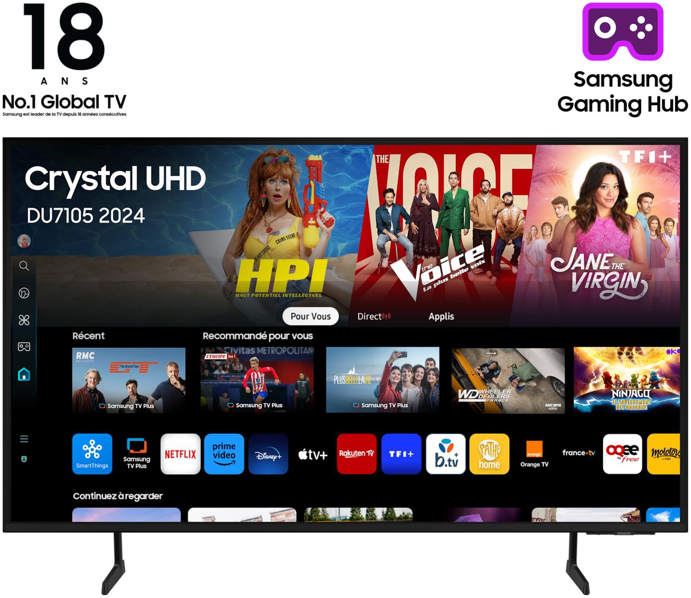 SAMSUNG Modèle du produit : TV Crystal 4K UHD 85DU7105 2024