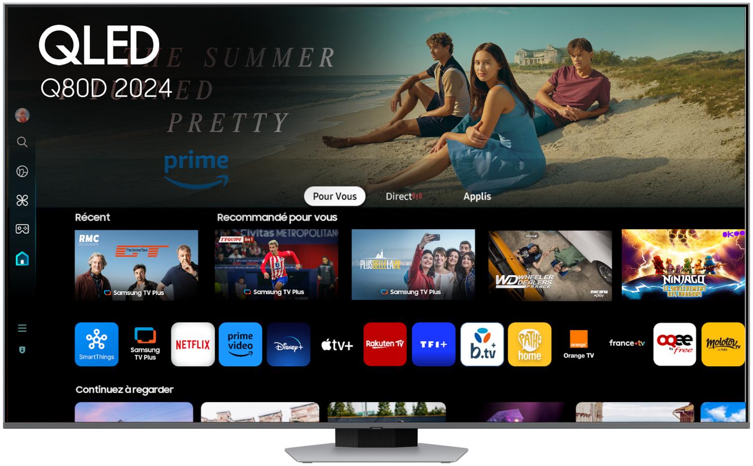SAMSUNG Modèle du produit : TV QLED TQ55Q80D 2024