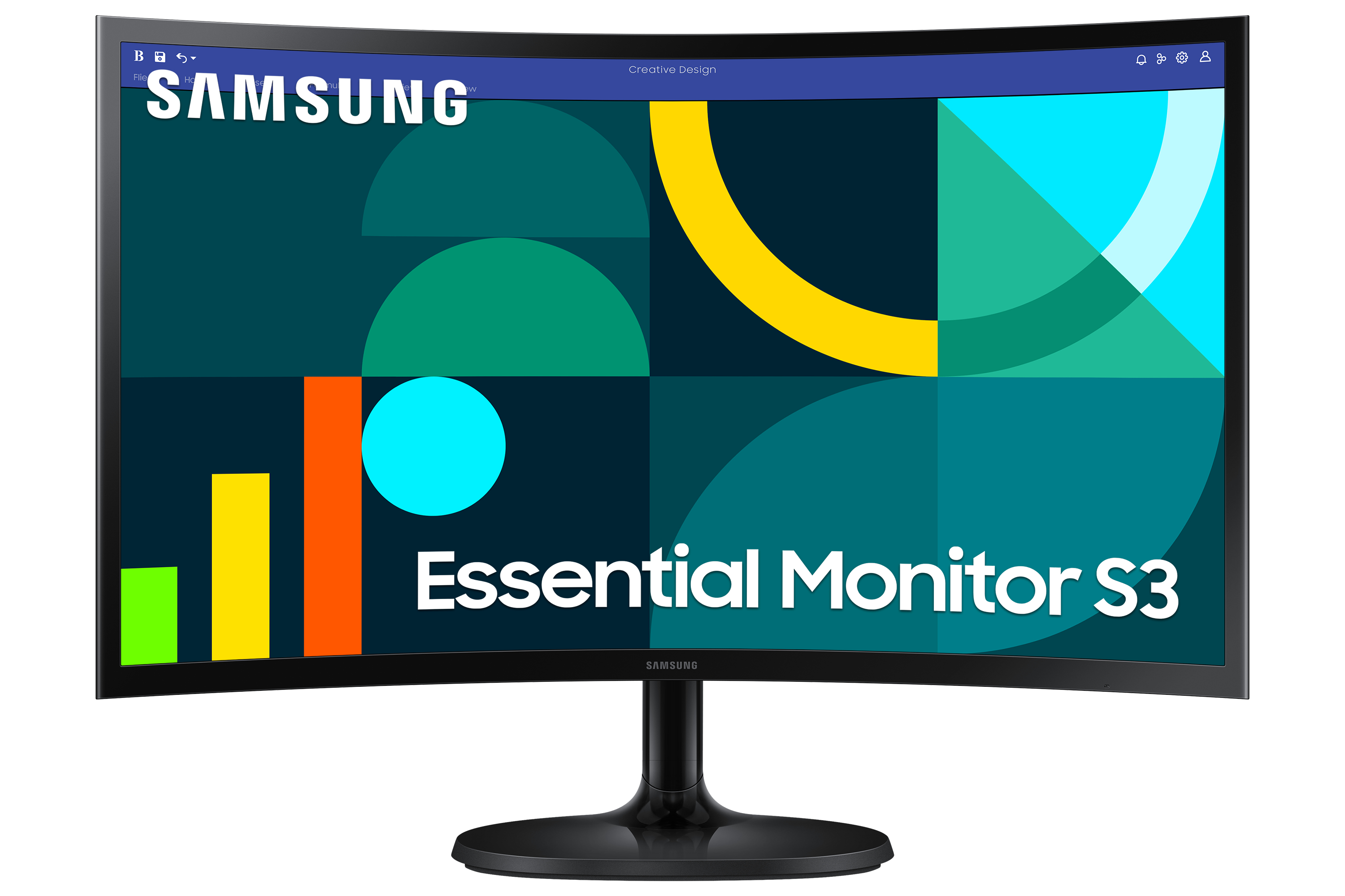 SAMSUNG ECRAN 24'' Samsung S24D364GAU Noir VA 1920x1080 Incurvé 1800R 4ms 100Hz 16:9 250