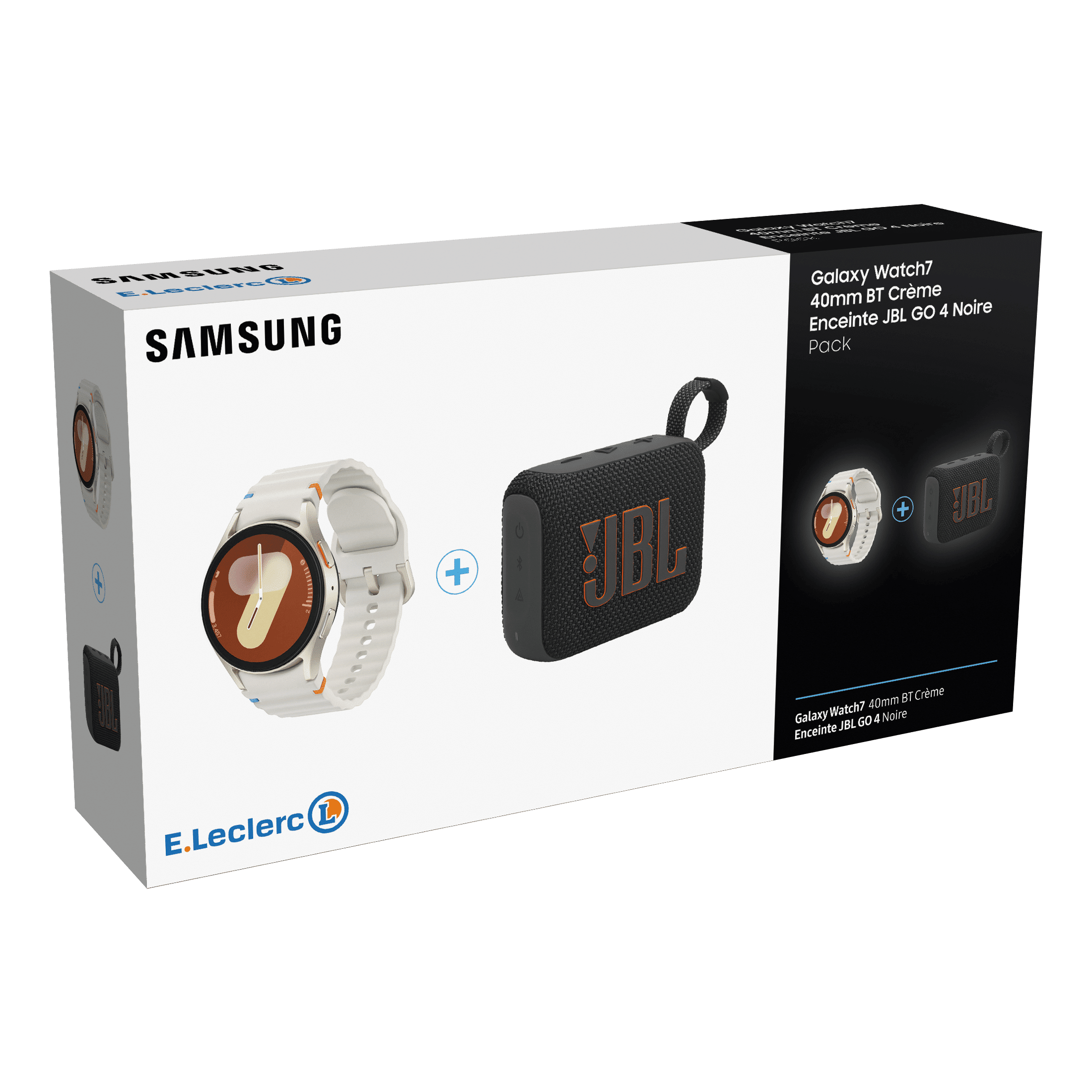 SAMSUNG Pack GW7 40mm crème BT + Enceinte JBL GO4 Noire