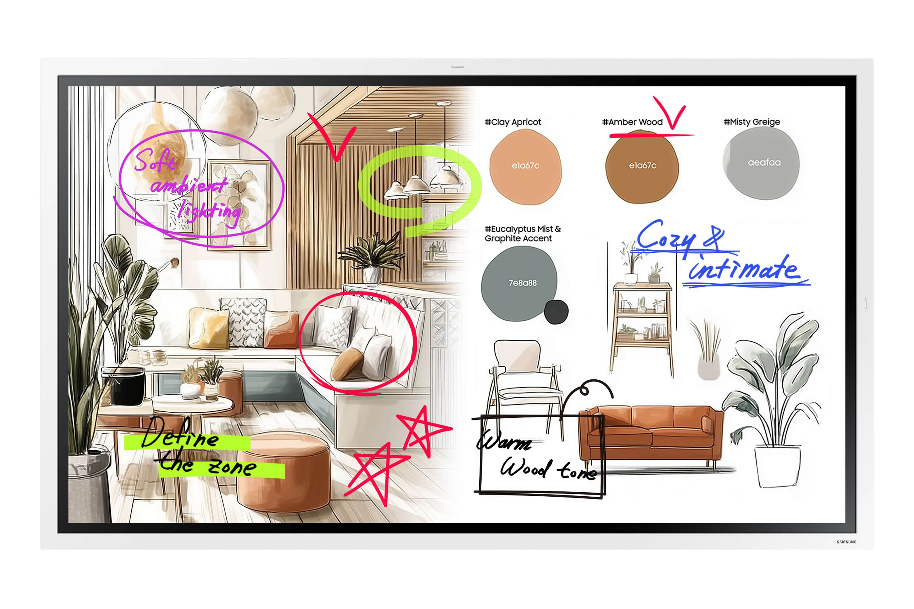SAMSUNG ECRAN 55'' LFD Tactile intéractif Flip 5 12h/7j 4K UHD 3840x2160 Tizen 9