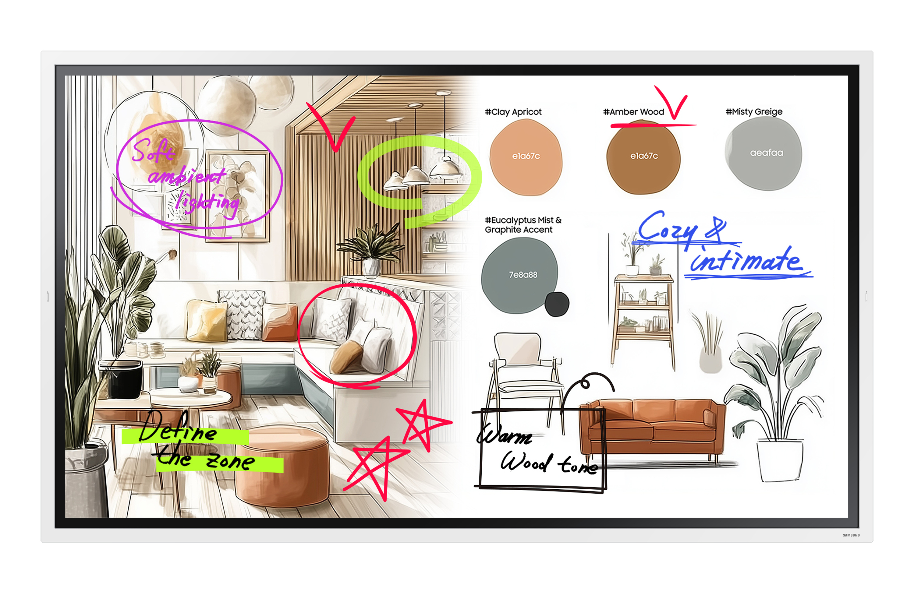 SAMSUNG ECRAN  65'' LFD Tactile intÃ©ractif Flip 5 12h/7j 4K UHD 3840x2160 Tizen 9