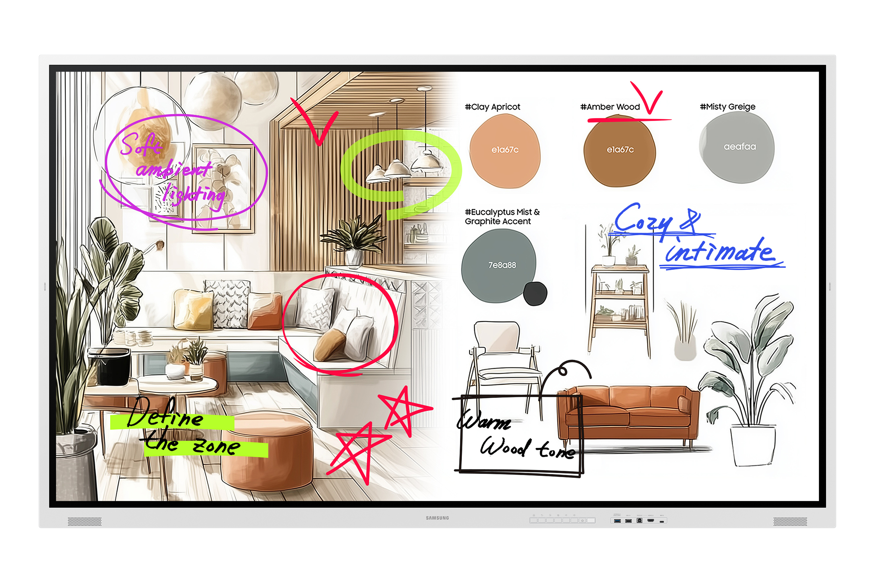 SAMSUNG ECRAN  85'' LFD Tactile intÃ©ractif Flip 5 12h/7j 4K UHD 3840x2160 Tizen 9