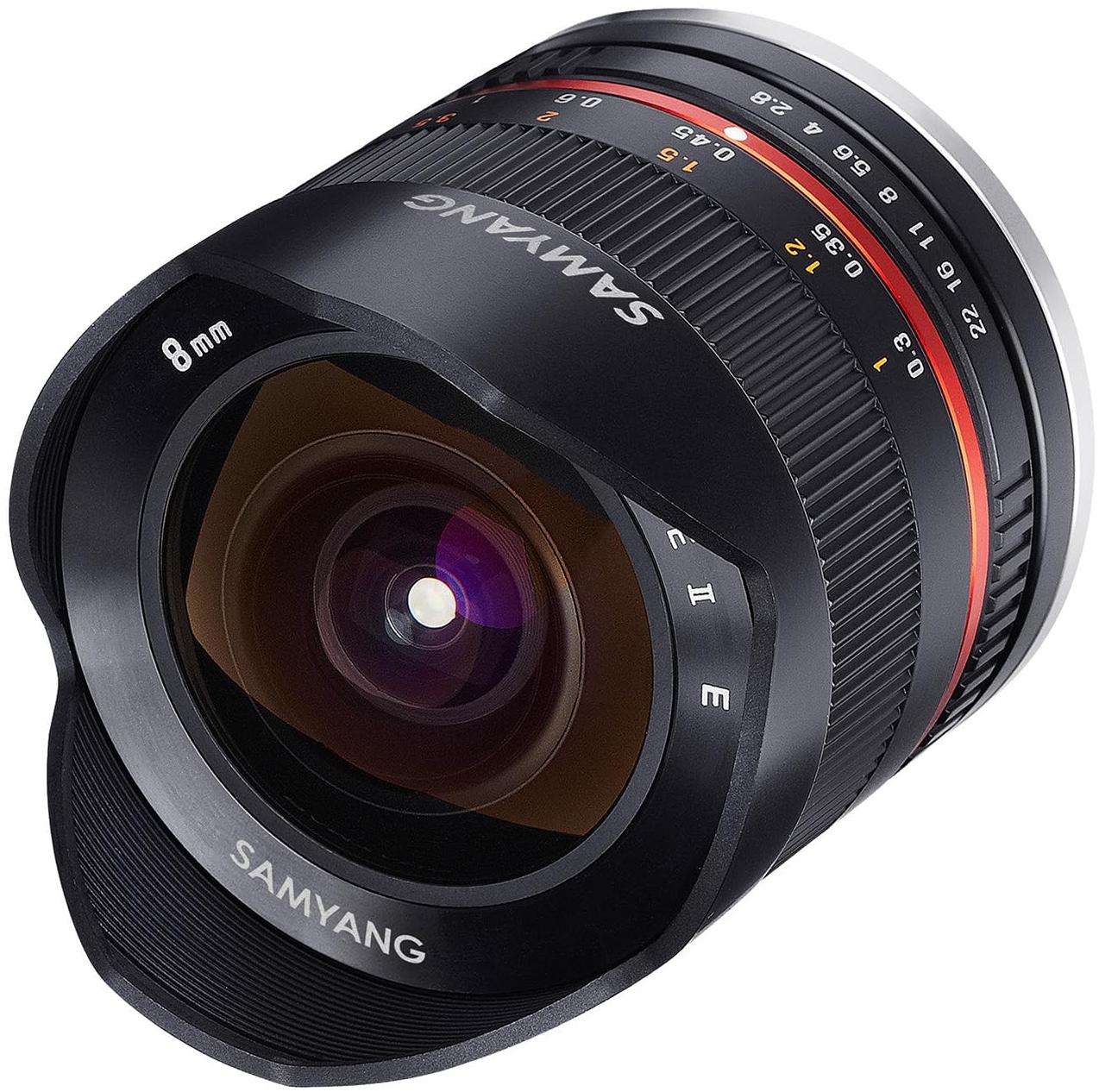 Samyang Objectif hybride 8mm f/2.8 UMC II Fisheye noir pour Fuji X