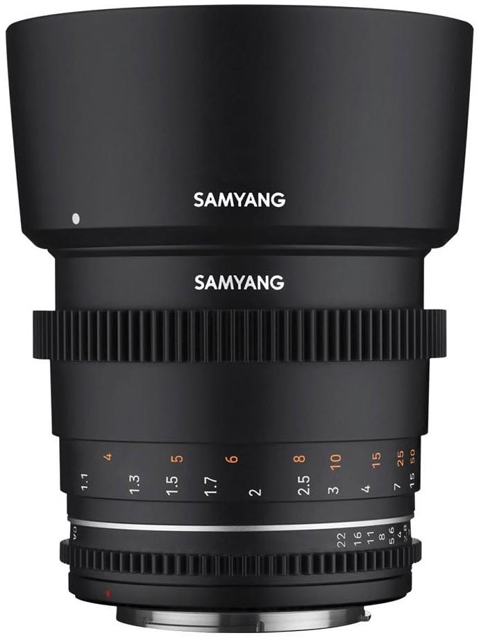 Samyang Objectif reflex vidéo VDSLR 85mm T1.5 MK2 Noir pour Canon EF
